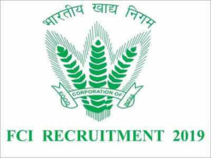 FCI Recruitment 2019, Food Corporation of India